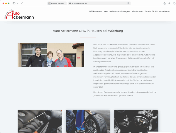 Auto Ackermann OHG in Hausen bei Würzburg