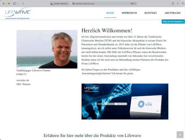 Lifewave Partner Olaf Hansen